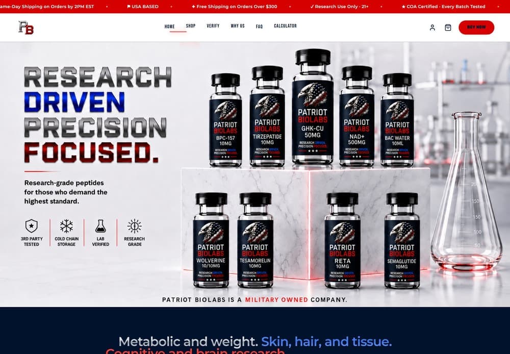 The Anthem theme, shown on the live patriot store